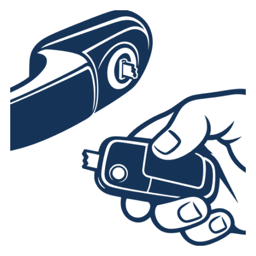 Broken car key being removed from a car door lock