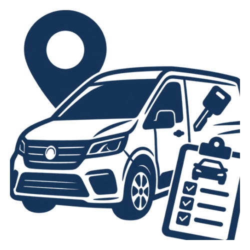 Mobile locksmith service van with car keys for a Las Vegas mobile service call